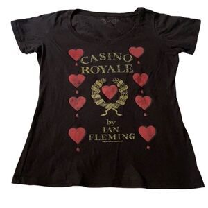 Black Casino Royal Ian Fleming T Shirt XLarge
